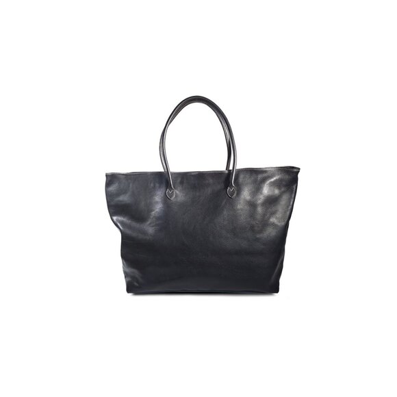 Terrida Tangaroa Black Leather Weekender Travel Tote Bag - Picture 12 of 13